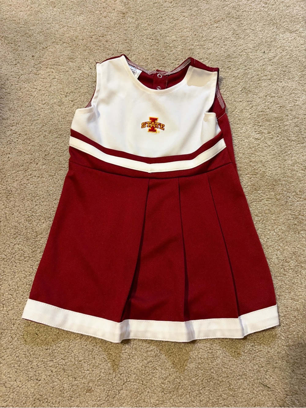 Iowa State Inspired Red and White Girls' Cheer Dress